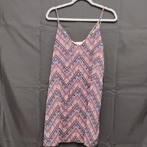 Socialite Chevron Mini Dress in Pink and Black